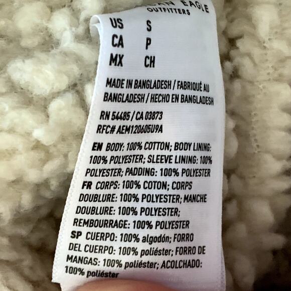 NWT Aerie Sherpa Collared Trucker Denim Jacket in Blue - Picture 8 of 9